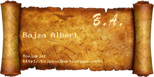 Bajza Albert névjegykártya