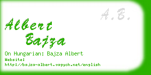 albert bajza business card